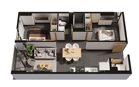 Apartamento 49 mt2 en Torre Encino, Nikao, Guatemala