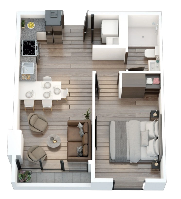 Apartamento estilo Cedro A de Andares 12